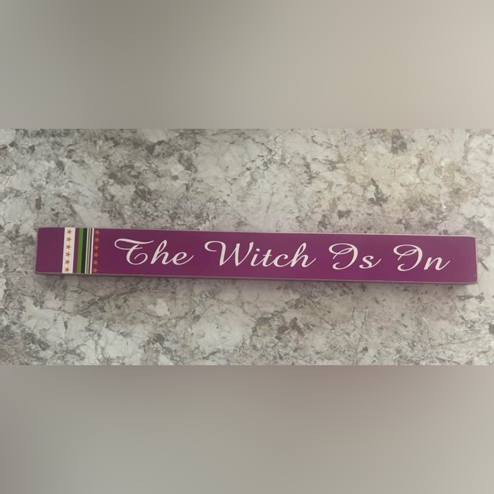 Halloween Witch Table Top Sign